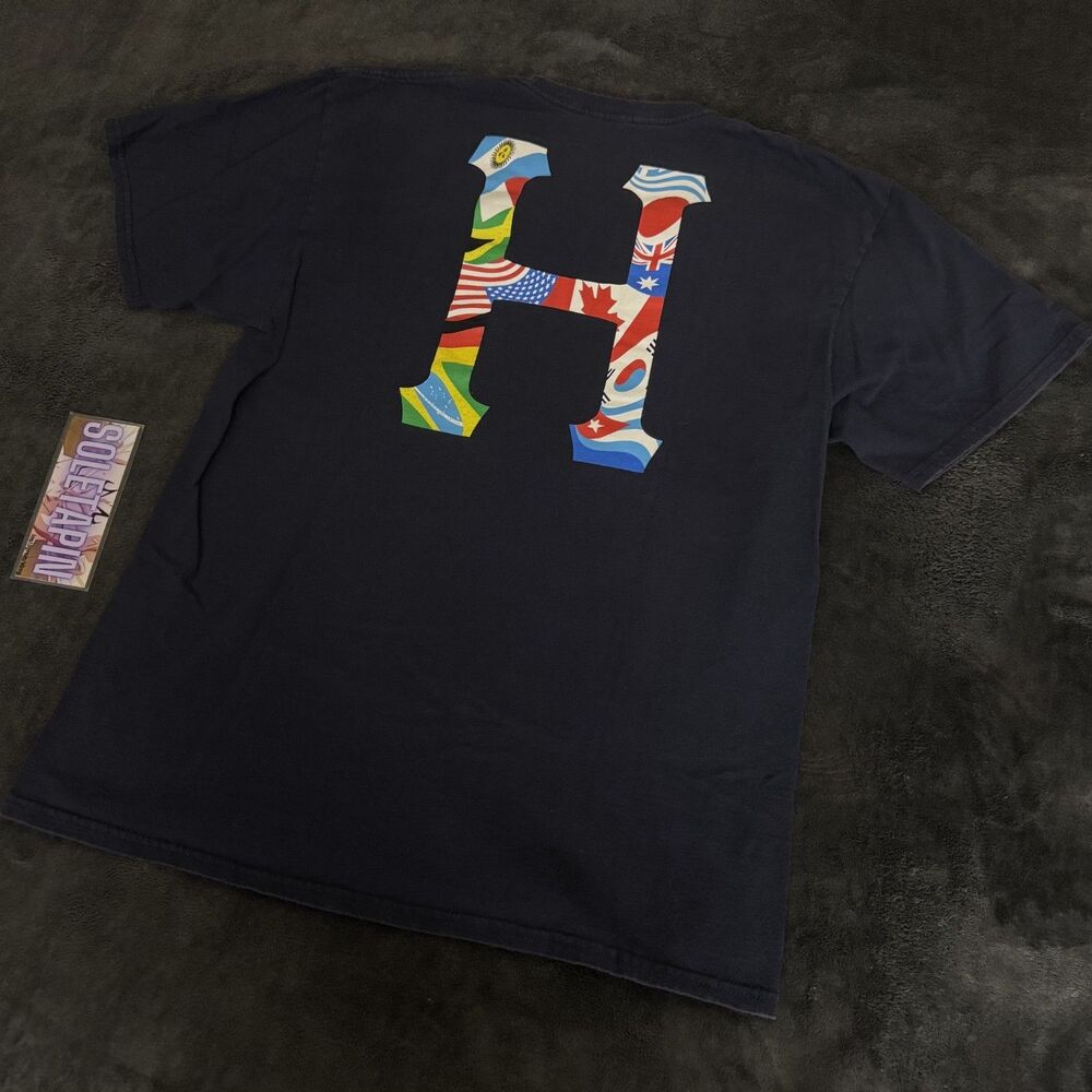 HUF International Brand Men's Global Trip Classic H T-Shirt Size Large